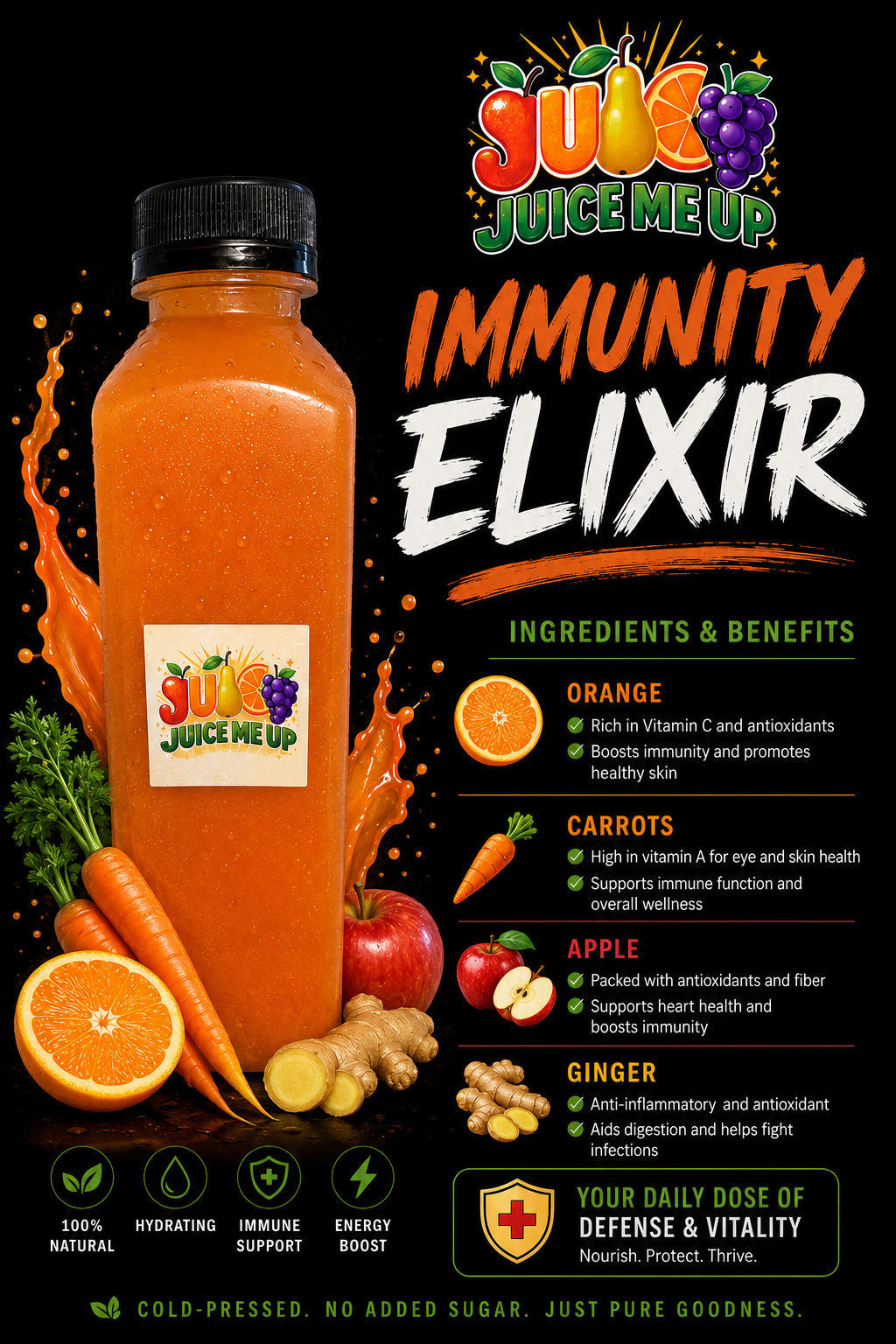 Immunity Elixir — Orange, carrots, apple, ginger