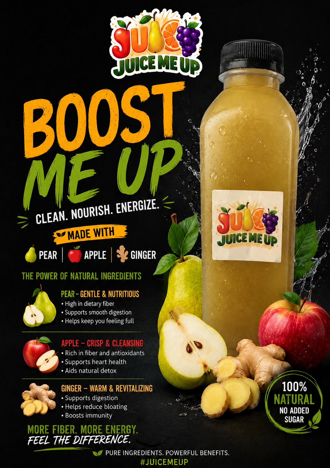 Boost Me Up — Pear, apple, ginger